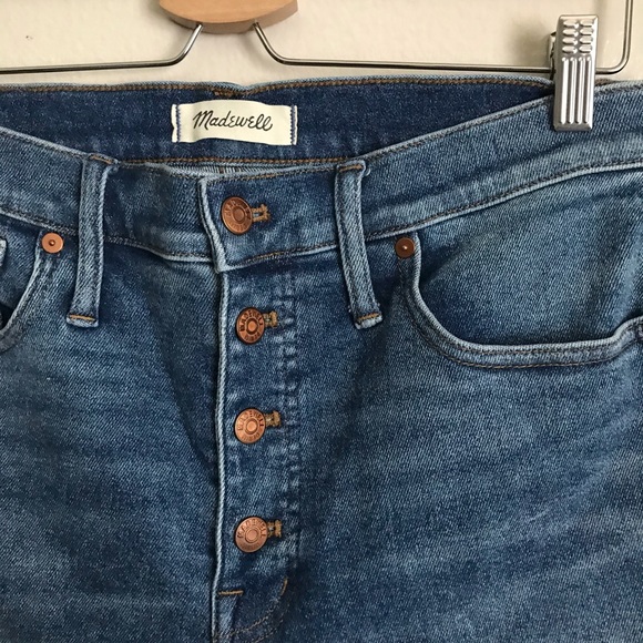Madewell Button Fly high rise raw hem jeans - Picture 4 of 4